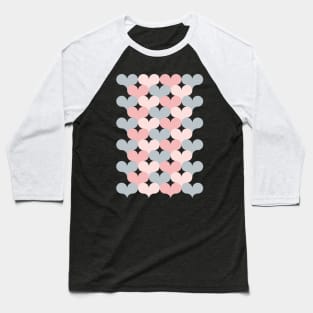 Heart pattern. Pink and gray Baseball T-Shirt